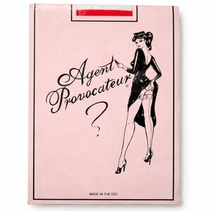 Agent Provocateur Europa Red Hold Up Stockings NWT Vintage Rare